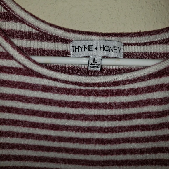 Fleece Sweater knot top size L - Picture 3 of 4